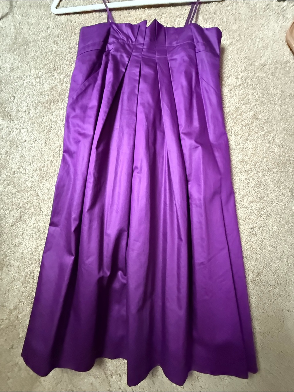 French Connection Deep Purple Pleated Maxi Dress